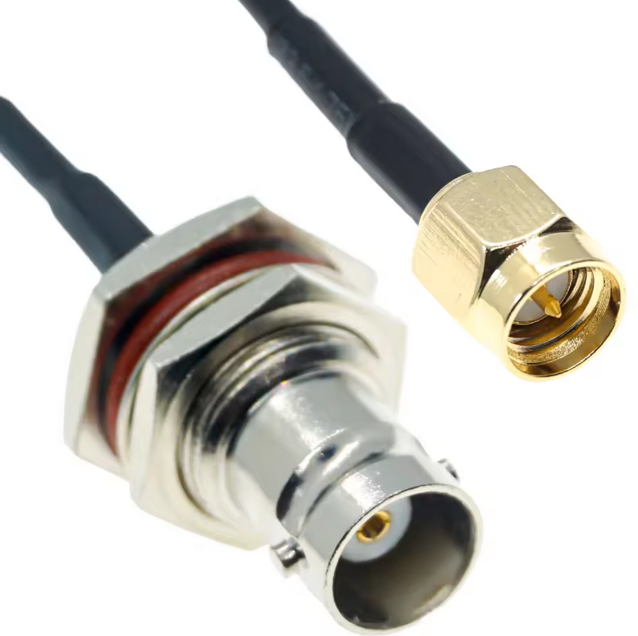BNC Female Jack Bulkhead To SMA Male SMA Plug