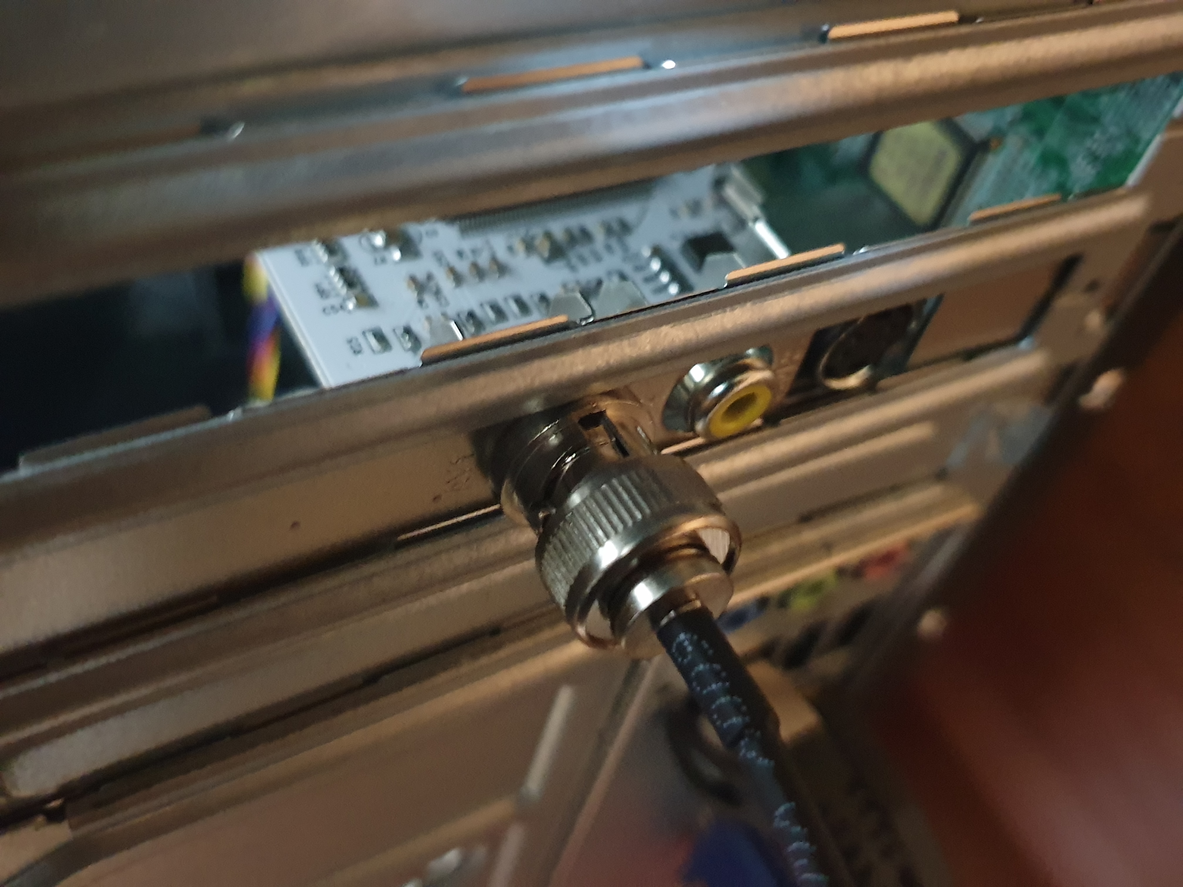 First cable connected to CX card